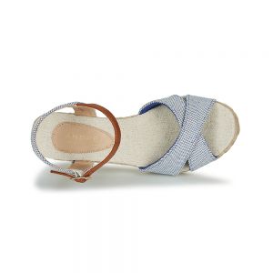 SANDALES ANDRÉ FEMME PAULETTA TEXTILE BLEU