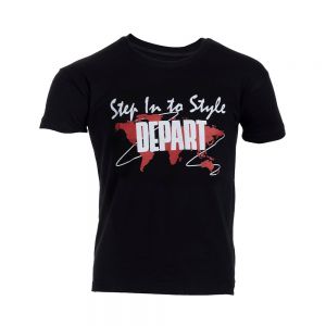 T-SHIRT HOMME DEPART  NOIR 100% COTON