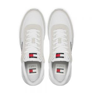 BASKETS TOMMY JEANS TJW TECH RUNNER ESS HOMME GRIS