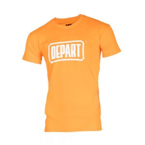 T-SHIRT HOMME DEPART ORANGE 100% COTON PRINT