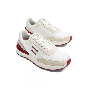 BASKETS TOMMY JEANS TJW TECH RUNNER HOMME BLANC