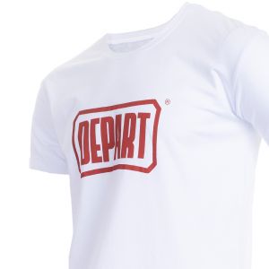 T-SHIRT HOMME DEPART BLANC 100% COTON PRINT