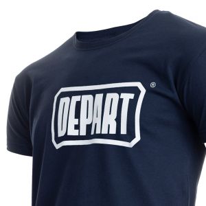 T-SHIRT HOMME DEPART BLEU 100% COTON PRINT