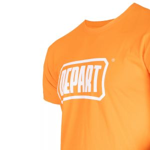T-SHIRT HOMME DEPART ORANGE 100% COTON PRINT