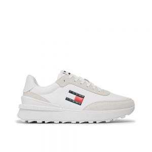 BASKETS TOMMY JEANS TJW TECH RUNNER ESS HOMME GRIS
