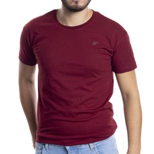 T-SHIRT HOMME DEPART  BORDEAU 100% COTON SIMPLE 