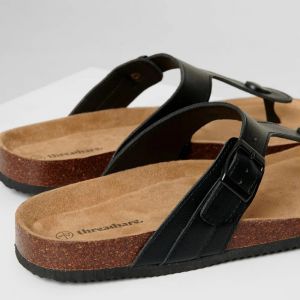 MULES THREADBARE ALEXANDRIA HOMME CUIR NOIR