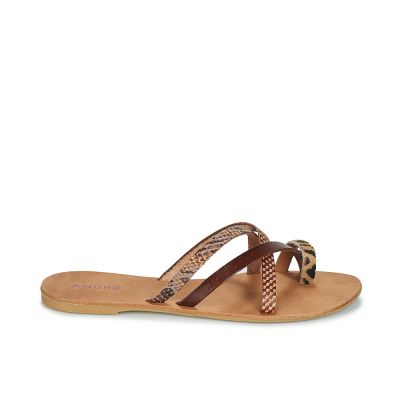 TONGS ANDRÉ FEMME RYE MARRON