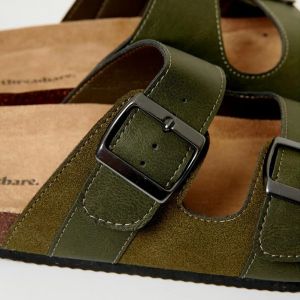 MULES THREADBARE ATTICUS HOMME CUIR KHAKI