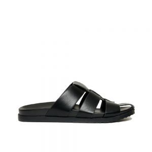 MULES THREADBARE ABEL HOMME CUIR NOIR