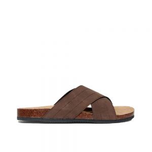 MULES THREADBARE ATLANES HOMME CUIR CHOCOLATE