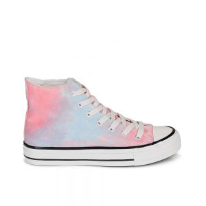 BASKETS MONTANTES ANDRÉ FEMME HEAVEN ROSE BLEU