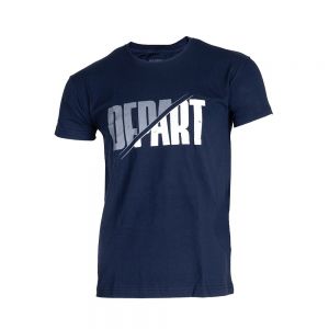 T-SHIRT HOMME DEPART  BLEU MARINE 100% COTON