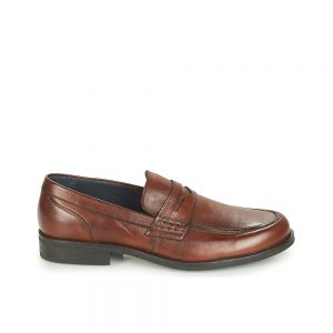 MOCASSINS ANDRÉ HOMME KOLL CUIR MARRON