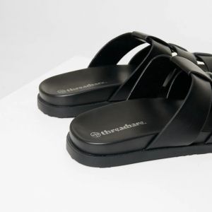 MULES THREADBARE ABEL HOMME CUIR NOIR