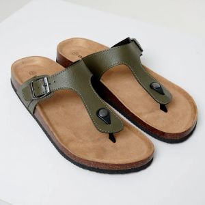 MULES THREADBARE ALEXANDRIA HOMME CUIR KHAKI