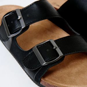 MULES THREADBARE ATTICUS HOMME CUIR NOIR