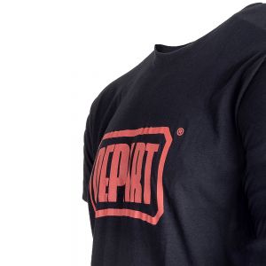 T-SHIRT HOMME DEPART NOIR 100% COTON PRINT
