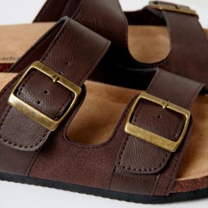 MULES THREADBARE ATTICUS HOMME CUIR MARRON