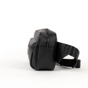 SACOCHE BANANE DE LUXE VO7 HOMME CUIR NOIR