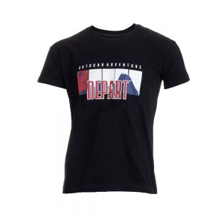 T-SHIRT HOMME DEPART  NOIR 100% COTON