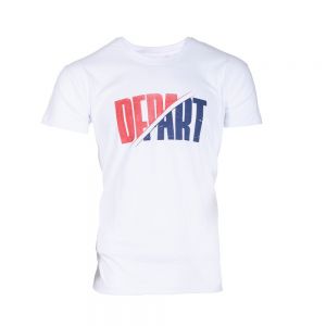 T-SHIRT HOMME DEPART  BLANC 100% COTON