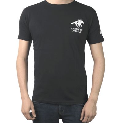 T-SHIRT AMERICAN COLLEGE NOIR