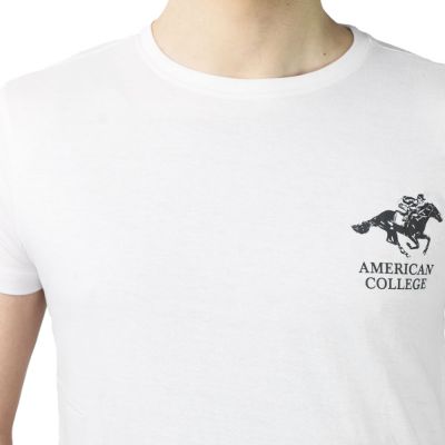 T-SHIRT AMERICAN COLLEGE BLANC