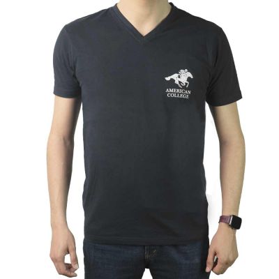 T-SHIRT EN V AMERICAN COLLEGE NAVY